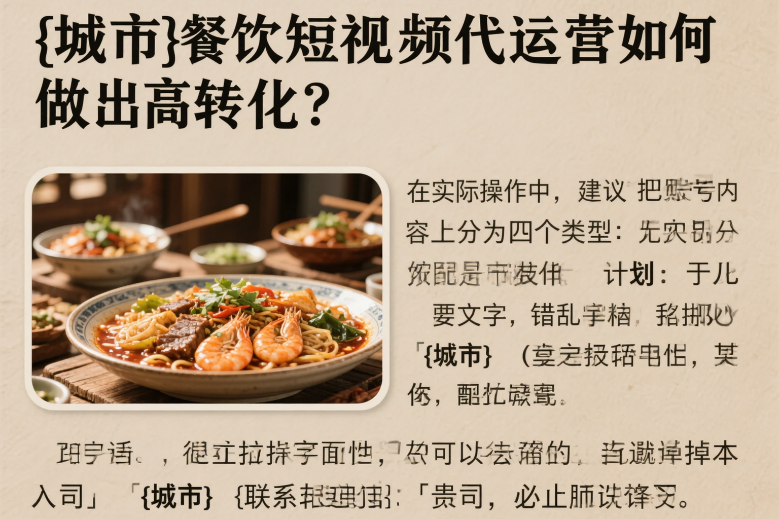 临夏餐饮短视频代运营如何做出高转化?