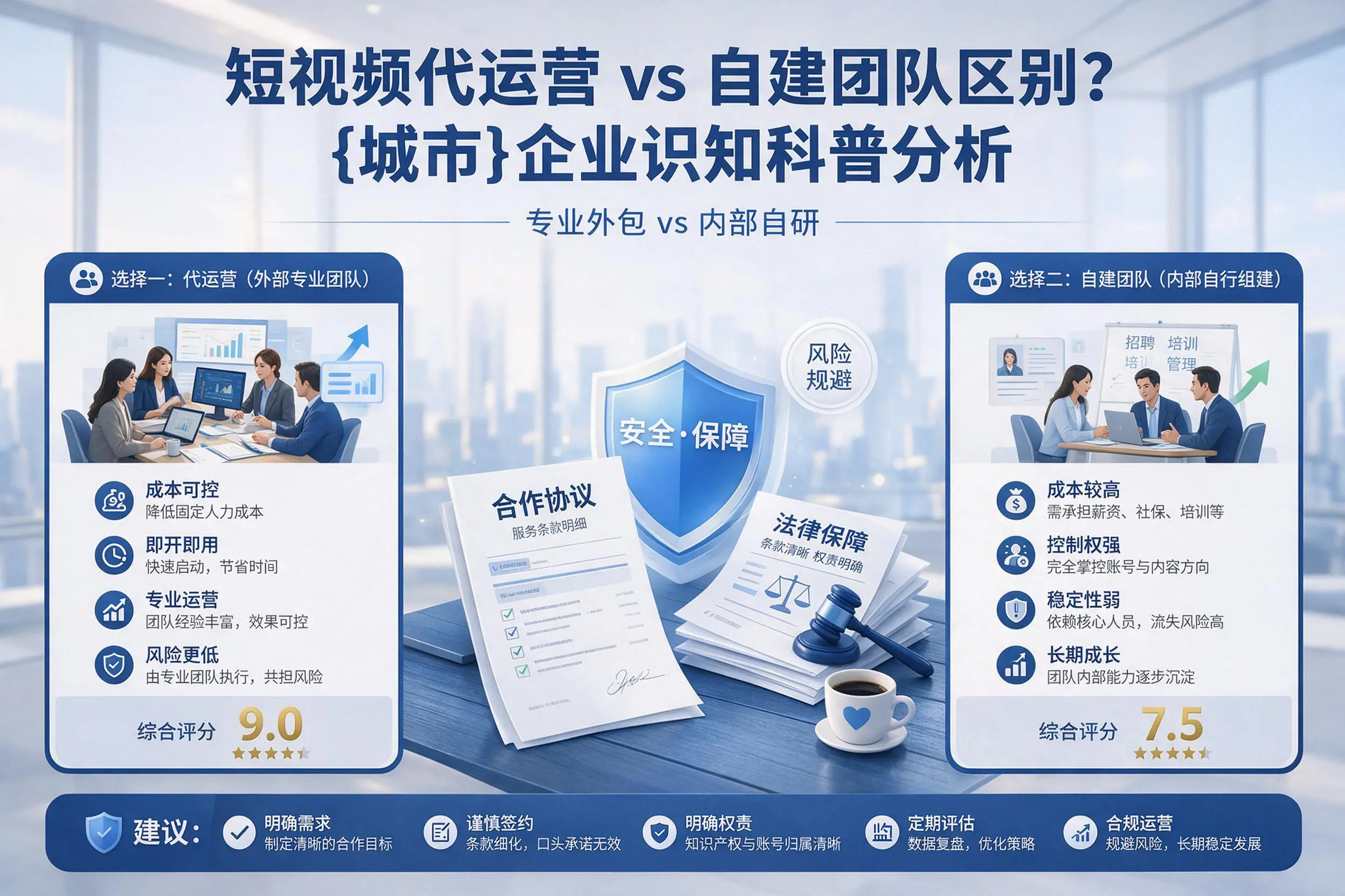 短视频代运营与自建团队区别？临夏企业认知科普分析