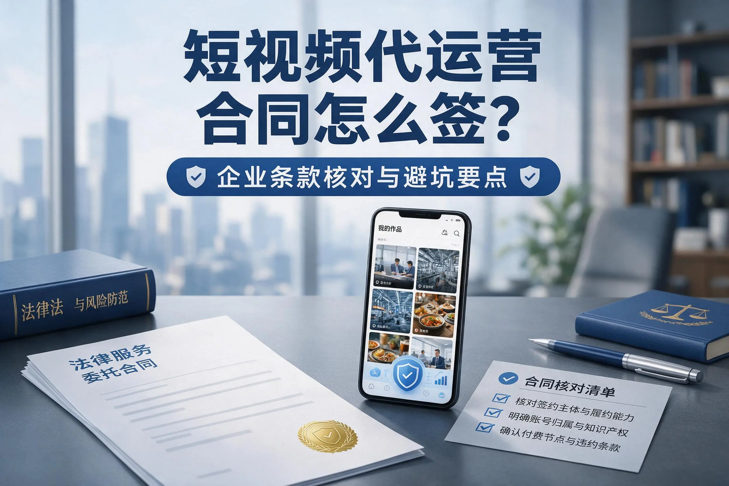 短视频代运营合同怎么签？临夏企业条款核对与避坑要点