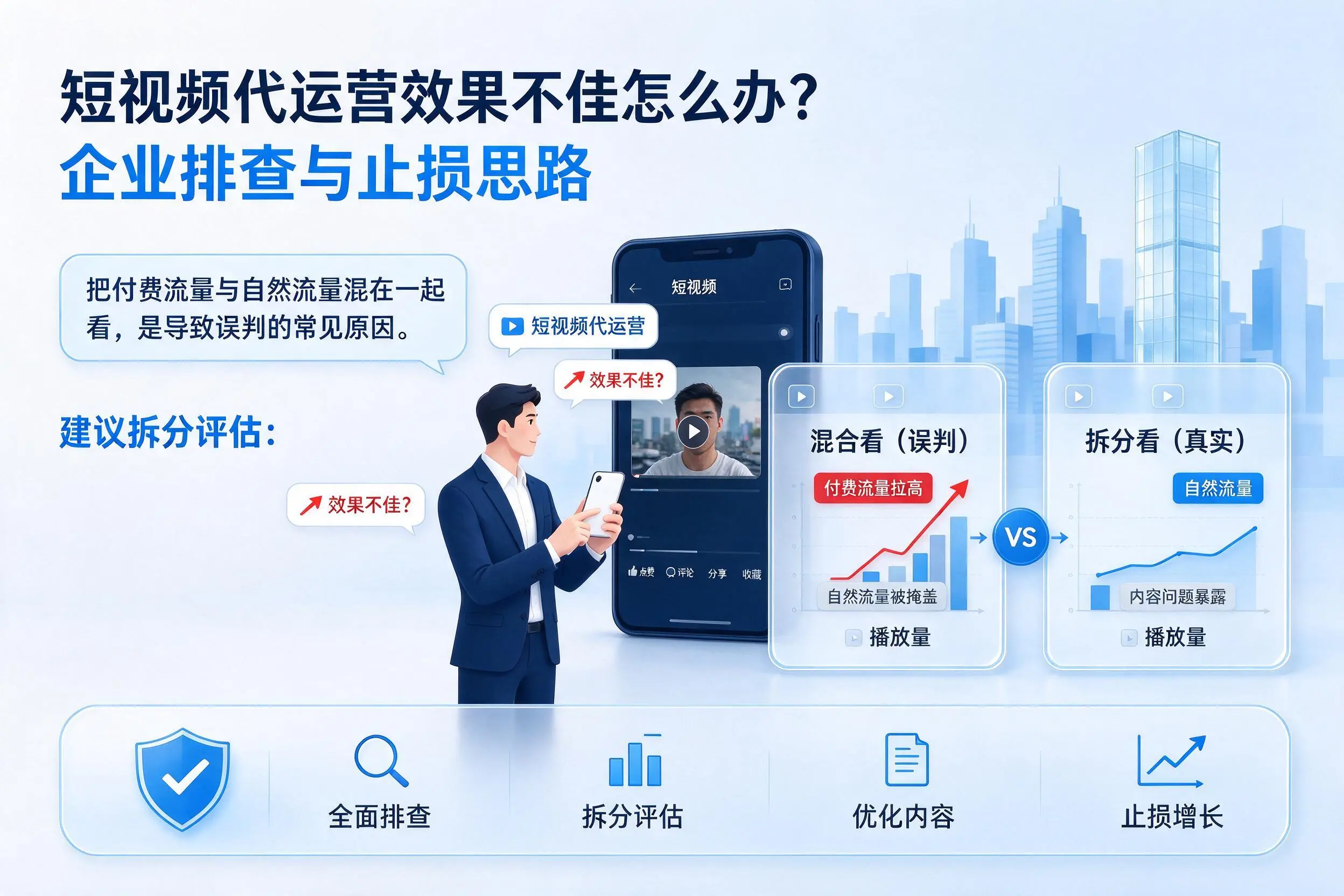 短视频代运营效果不佳怎么办?临夏企业排查与止损思路