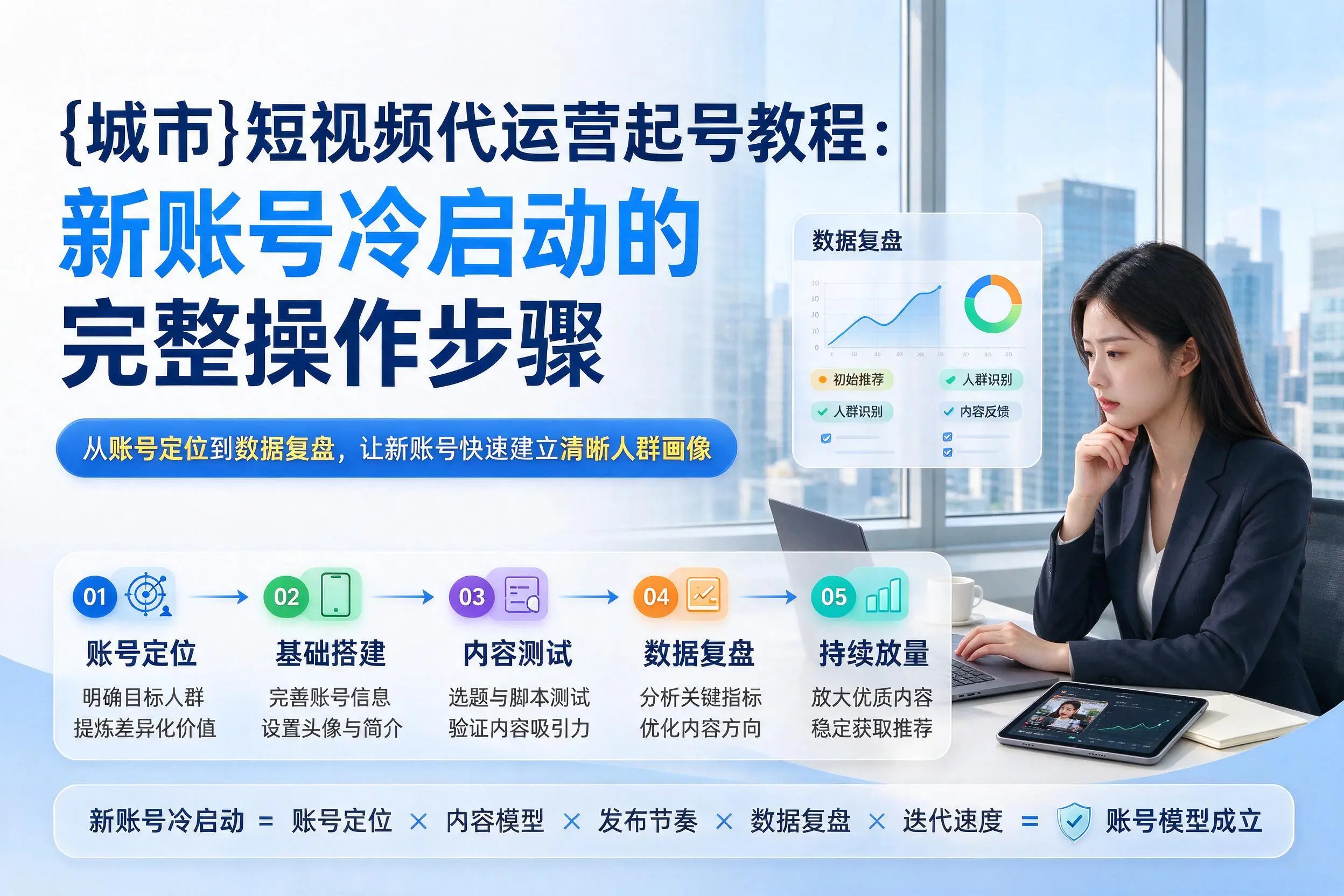 临夏短视频代运营起号教程:新账号冷启动的完整操作步骤