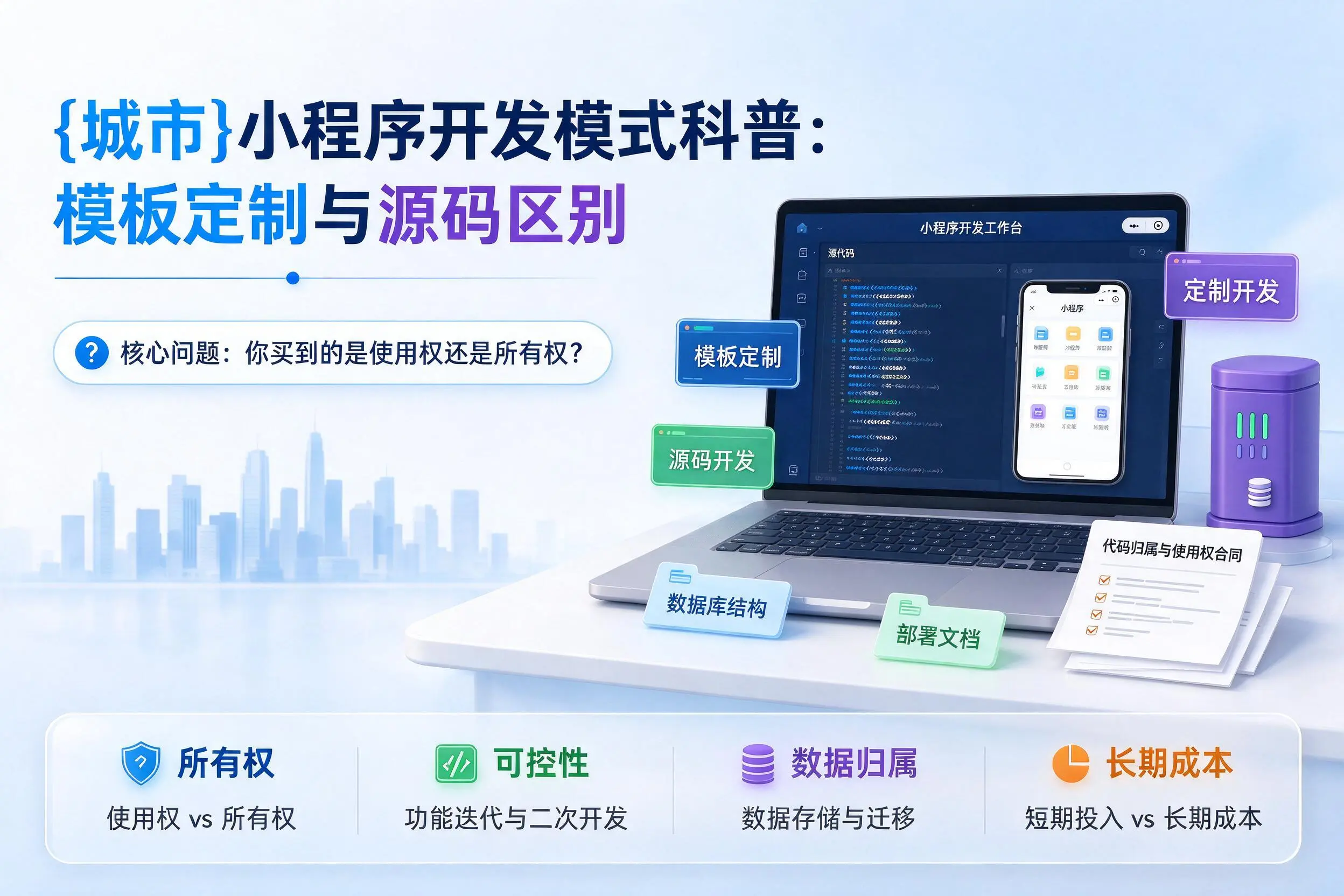 临夏小程序开发模式科普:模板定制与源码区别