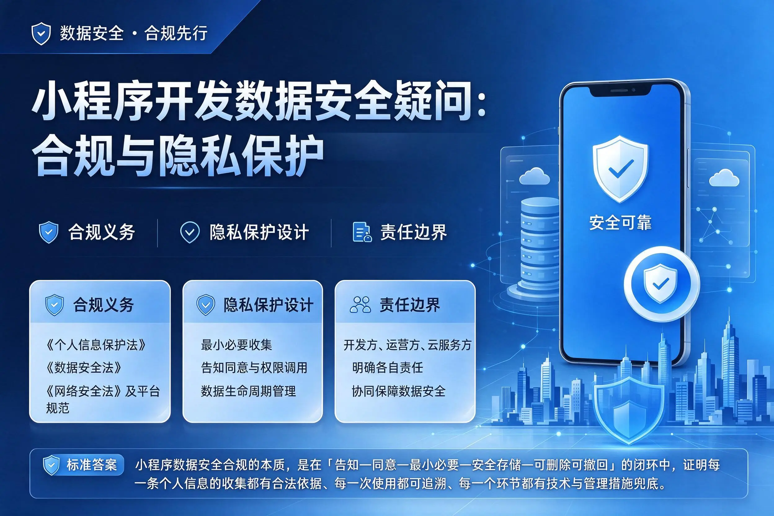 临夏小程序开发数据安全疑问：合规与隐私保护