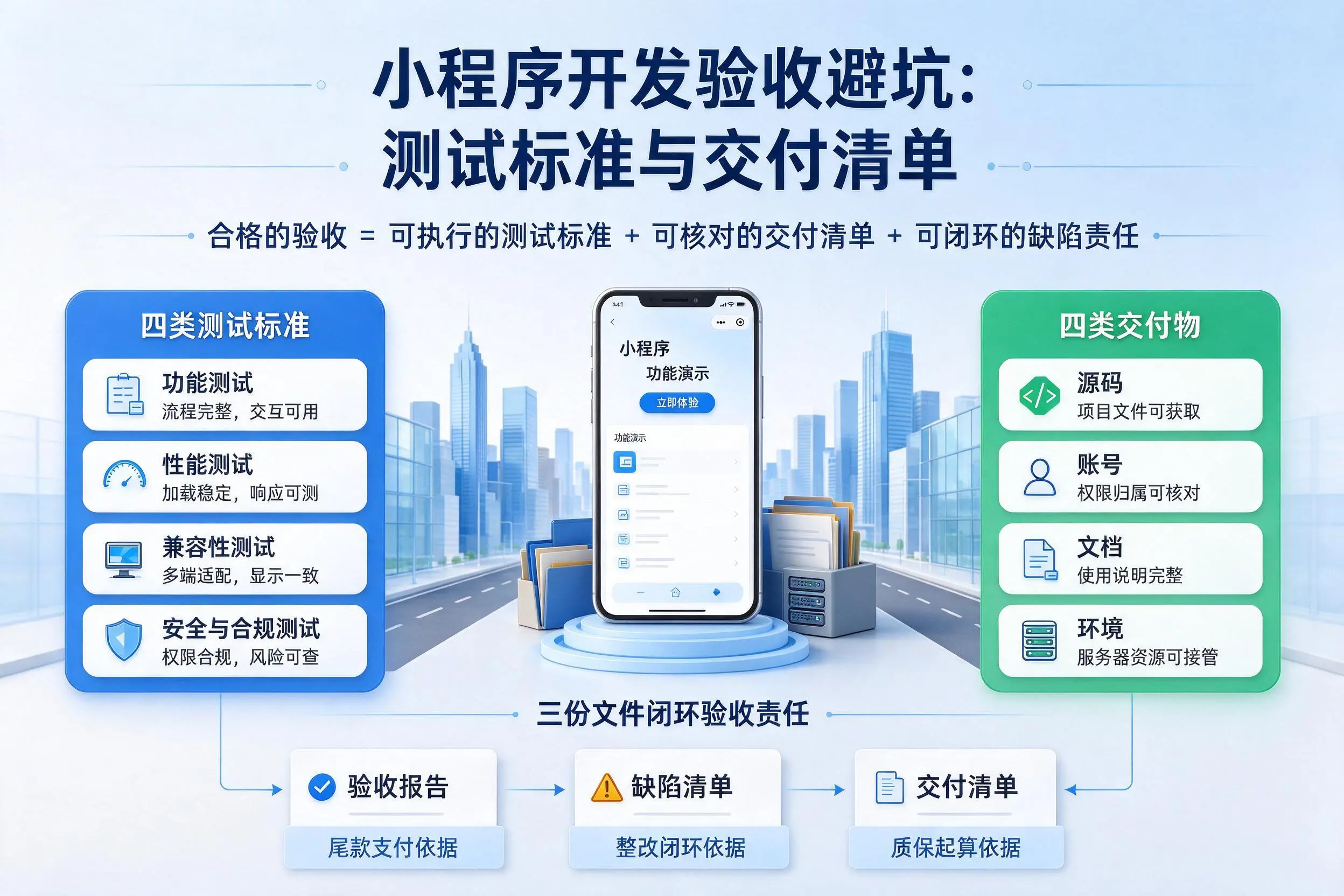 临夏小程序开发验收避坑：测试标准与交付清单