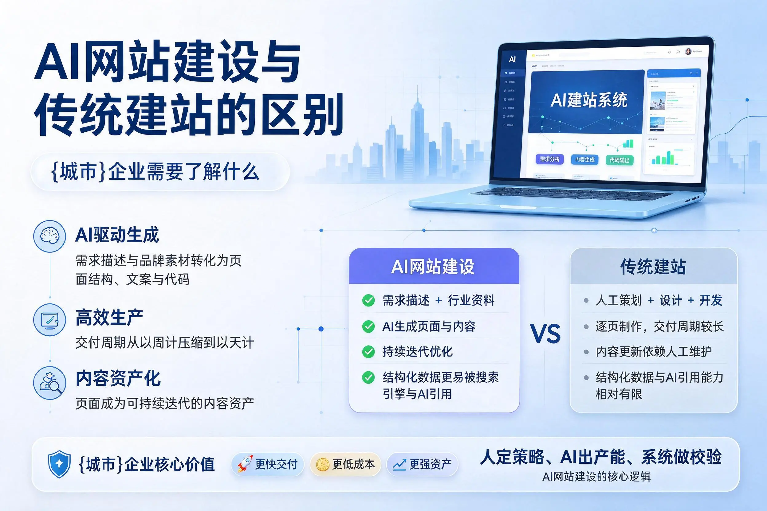 AI网站建设与传统建站的区别，临夏企业需要了解什么