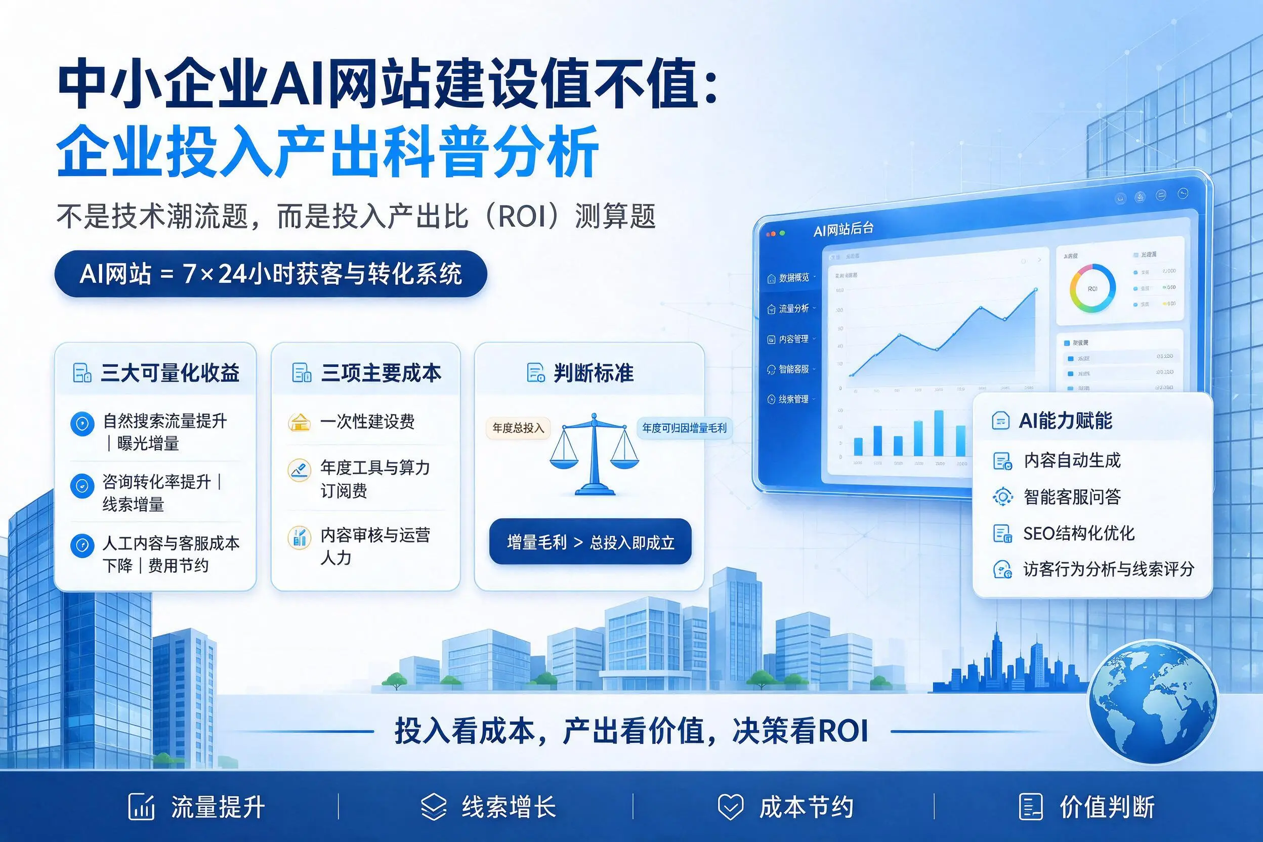 中小企业AI网站建设值不值：临夏企业投入产出科普分析