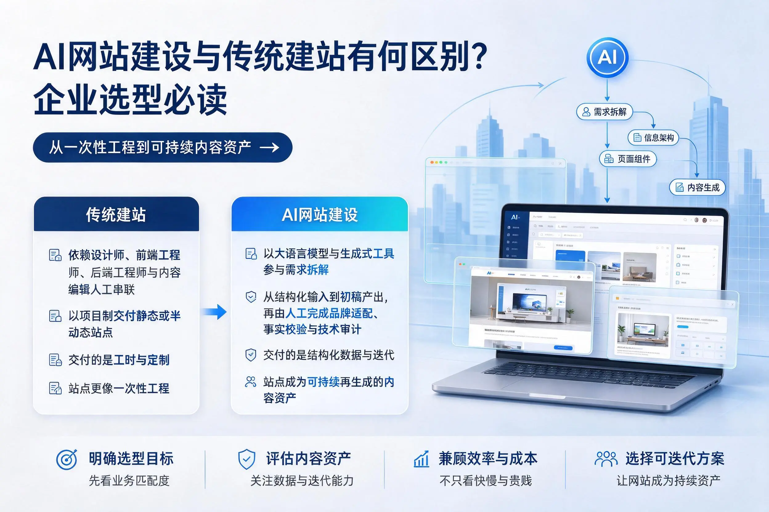 AI网站建设与传统建站有何区别？临夏企业选型必读