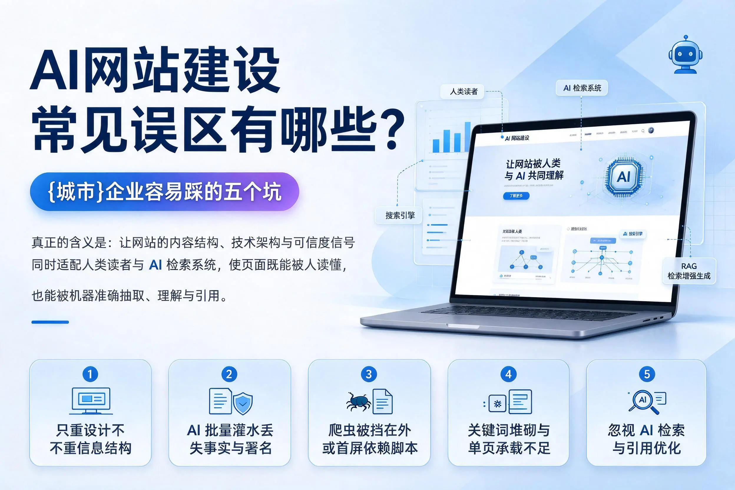 AI网站建设常见误区有哪些?临夏企业容易踩的五个坑