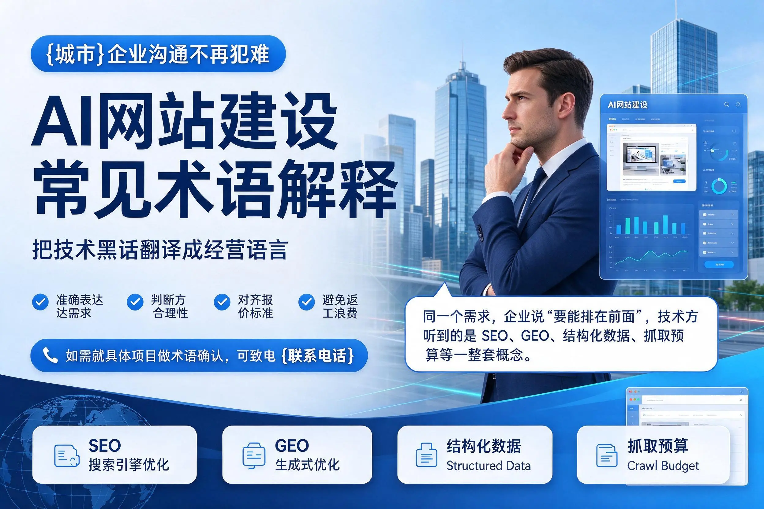 AI网站建设常见术语解释,临夏企业沟通不再犯难