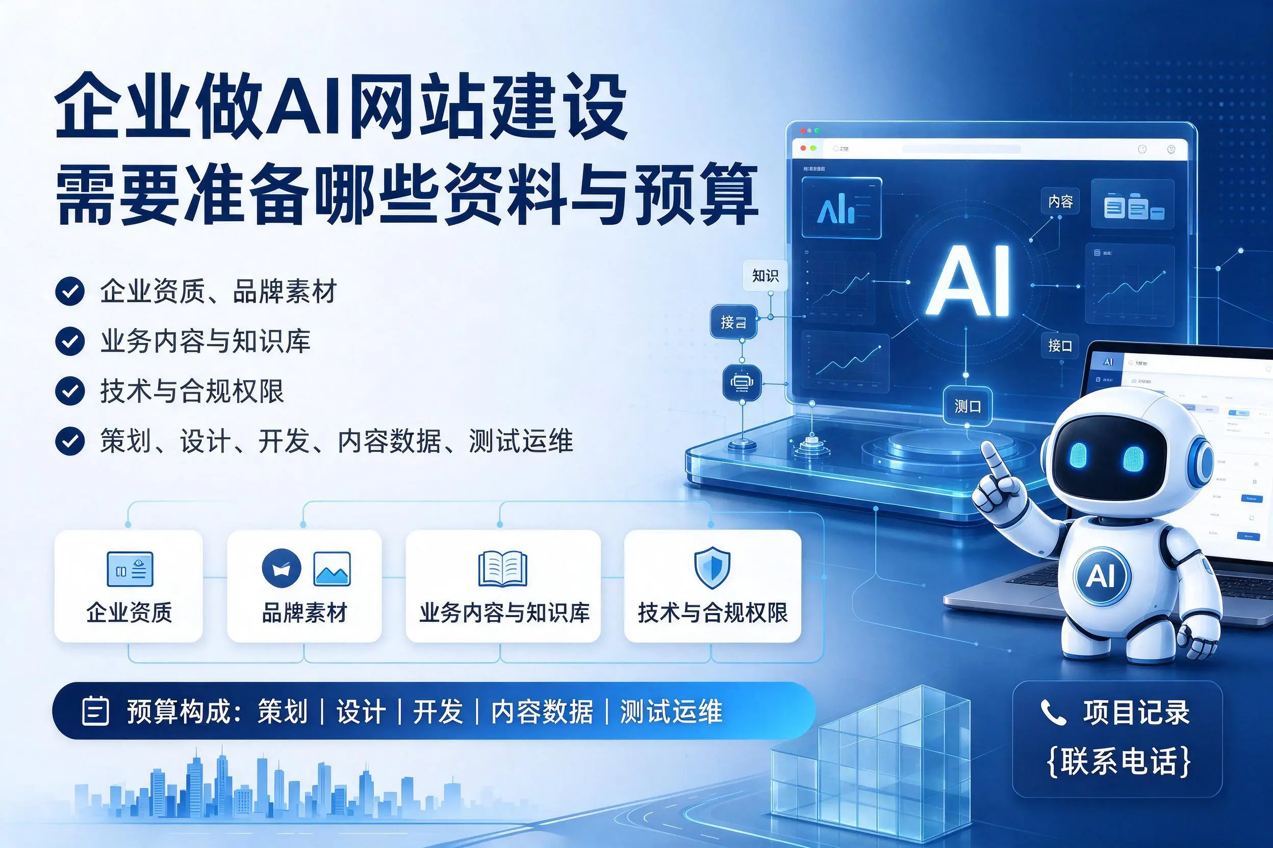 临夏企业做AI网站建设需要准备哪些资料与预算
