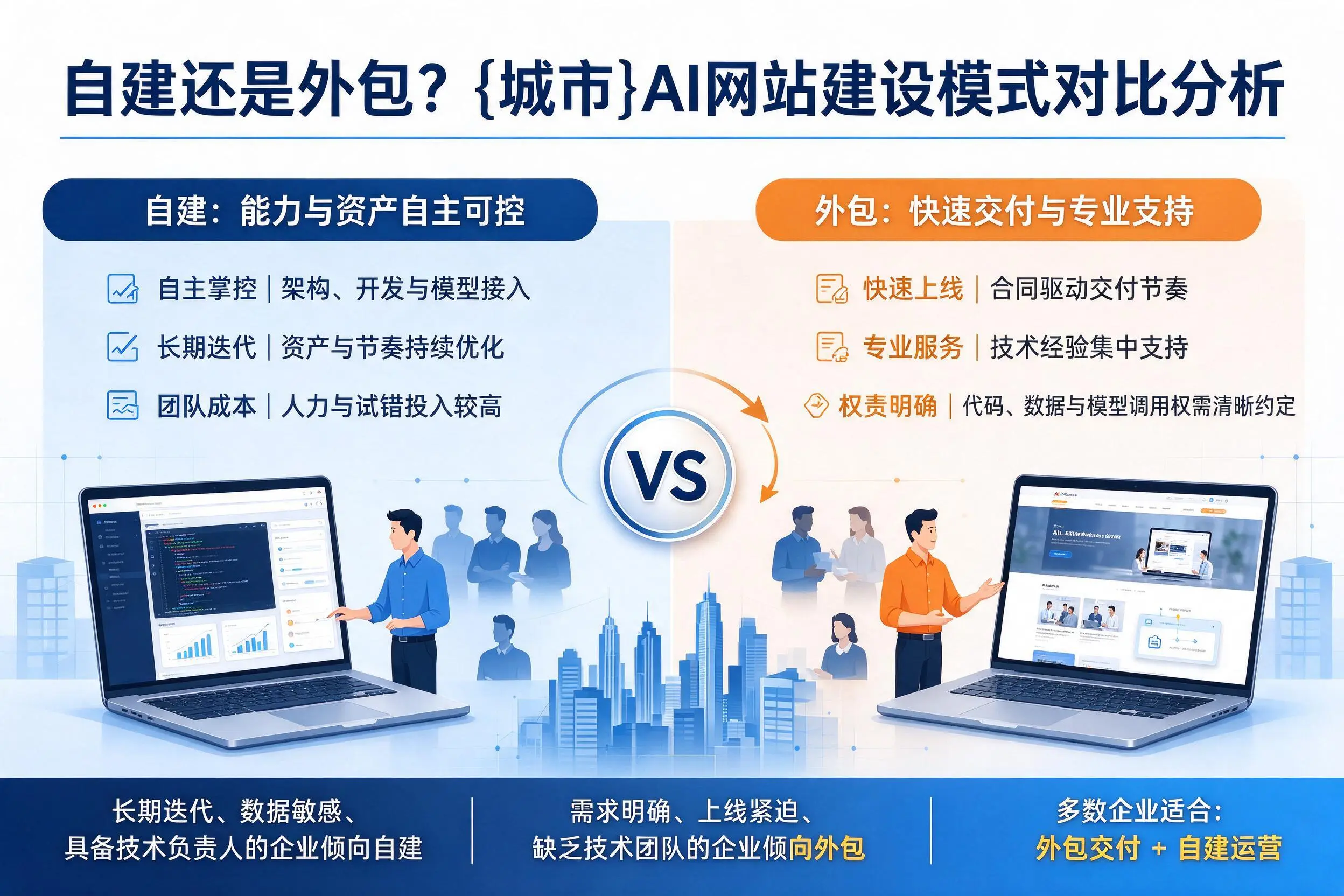 自建还是外包？临夏AI网站建设模式对比分析