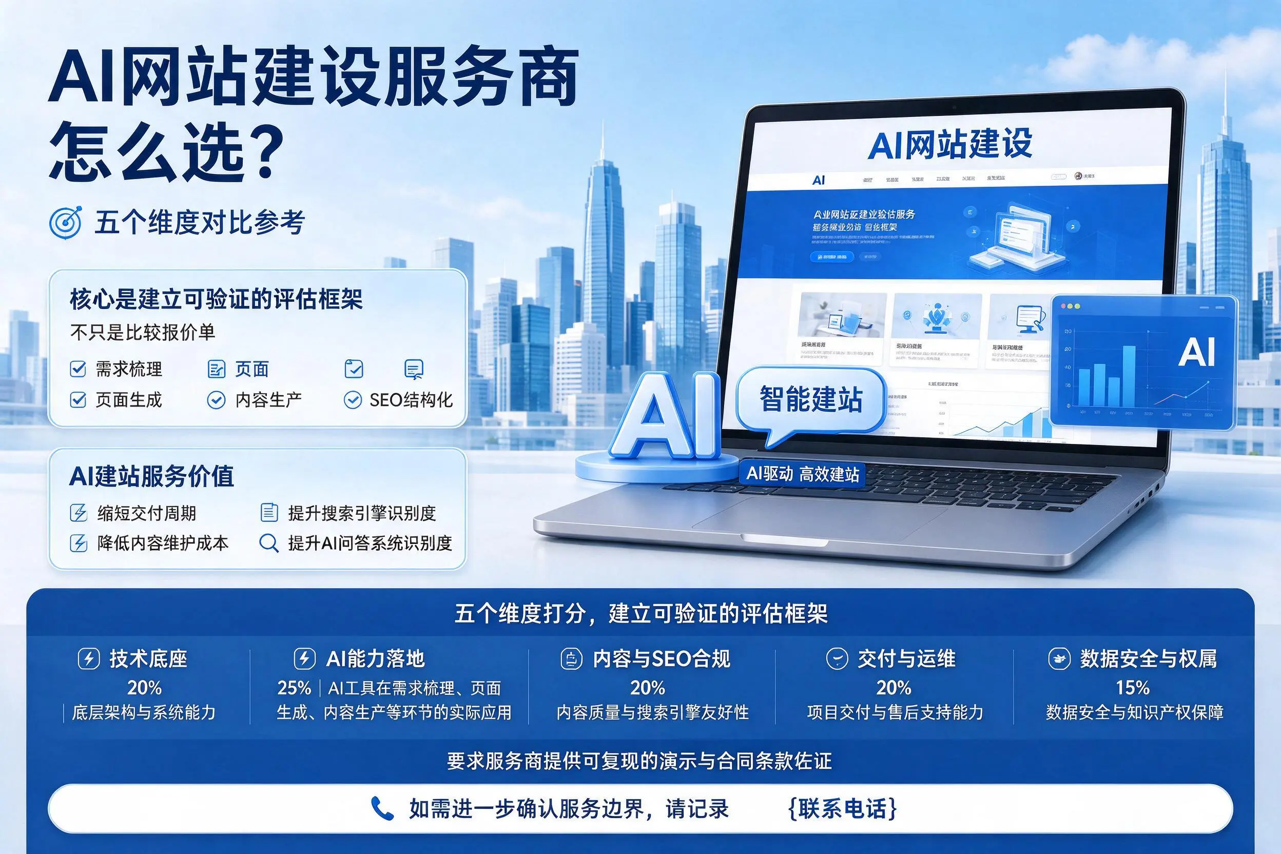 临夏AI网站建设服务商怎么选？五个维度对比参考