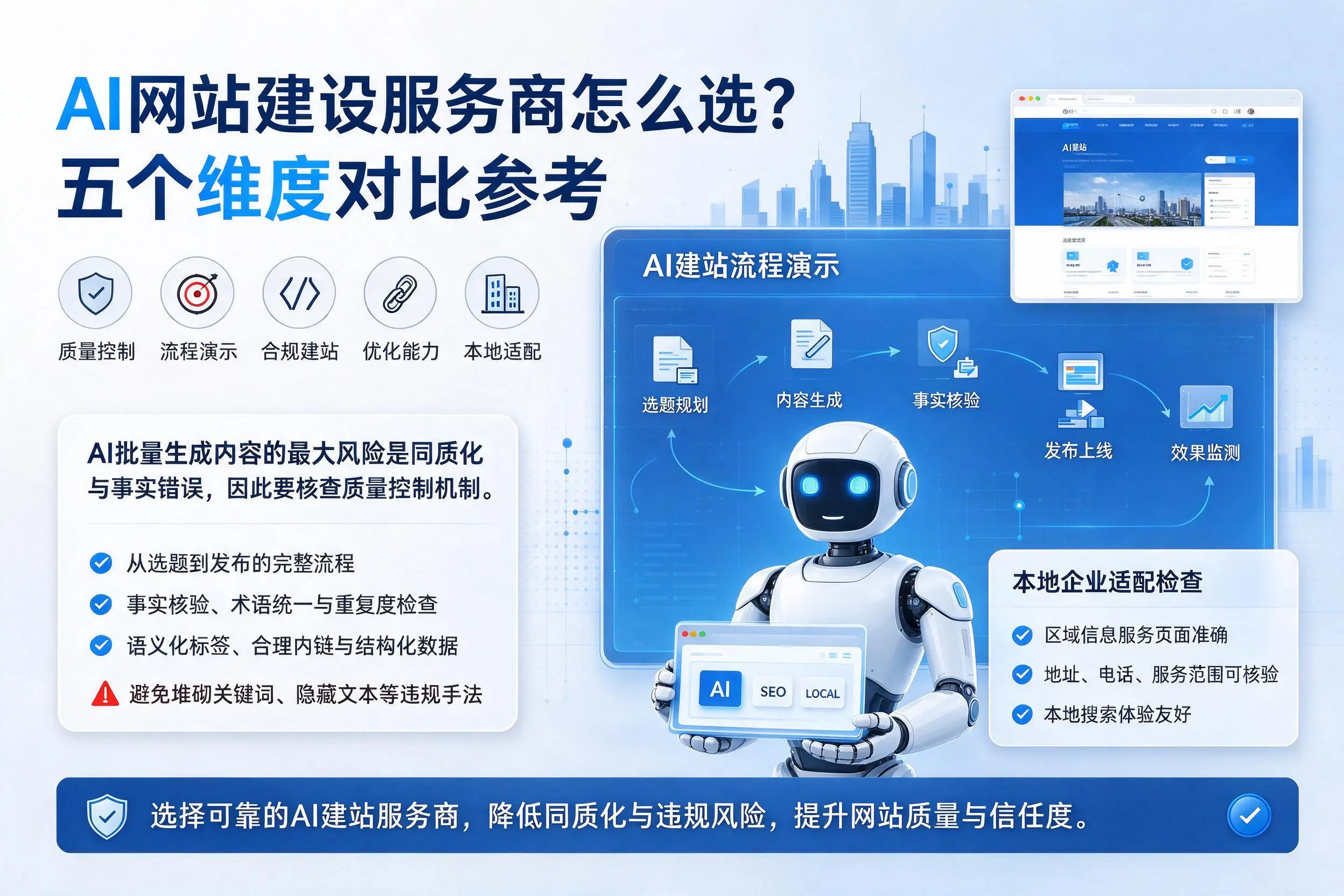 临夏AI网站建设服务商怎么选？五个维度对比参考