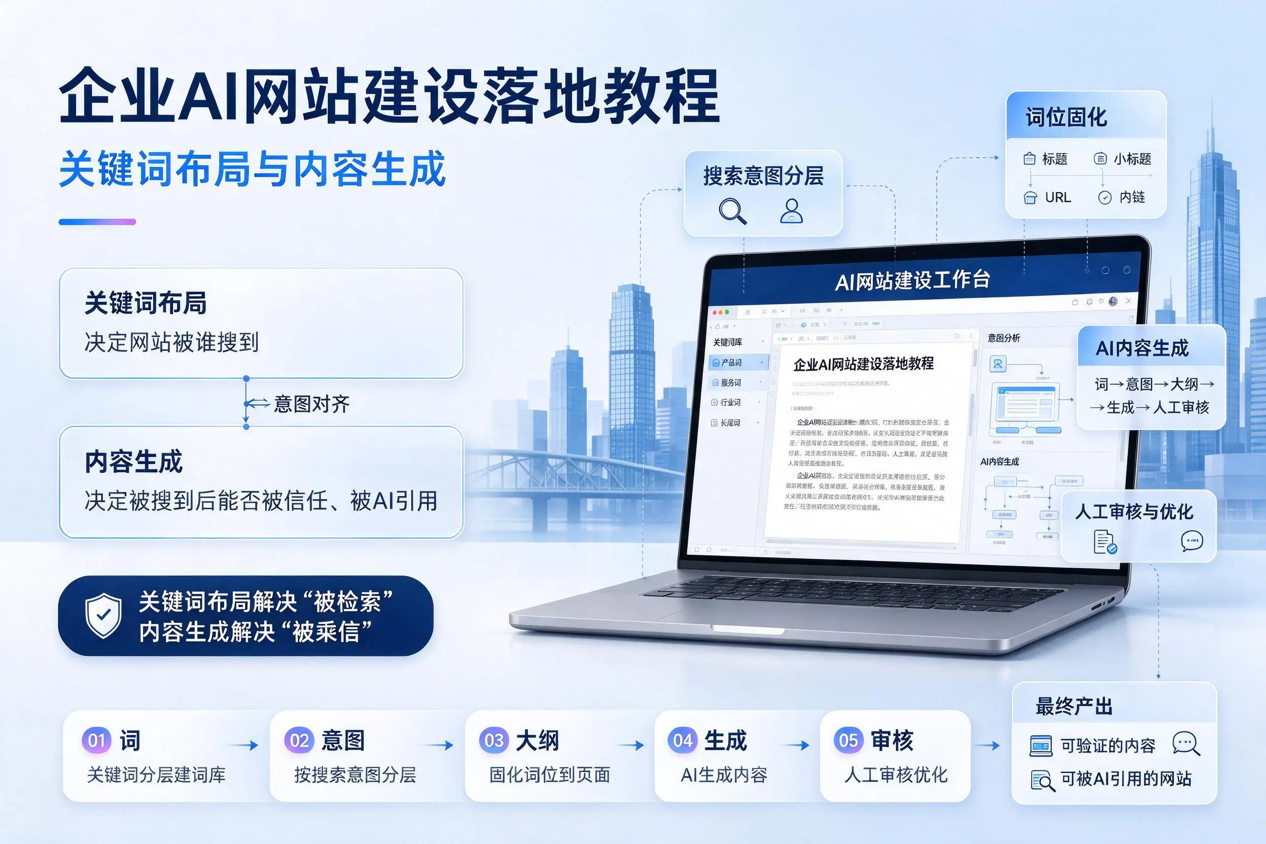临夏企业AI网站建设落地教程:关键词布局与内容生成