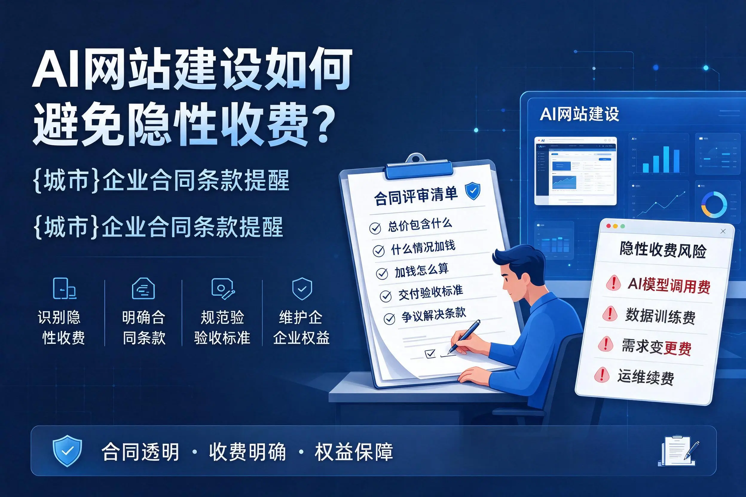 AI网站建设如何避免隐性收费?临夏企业合同条款提醒
