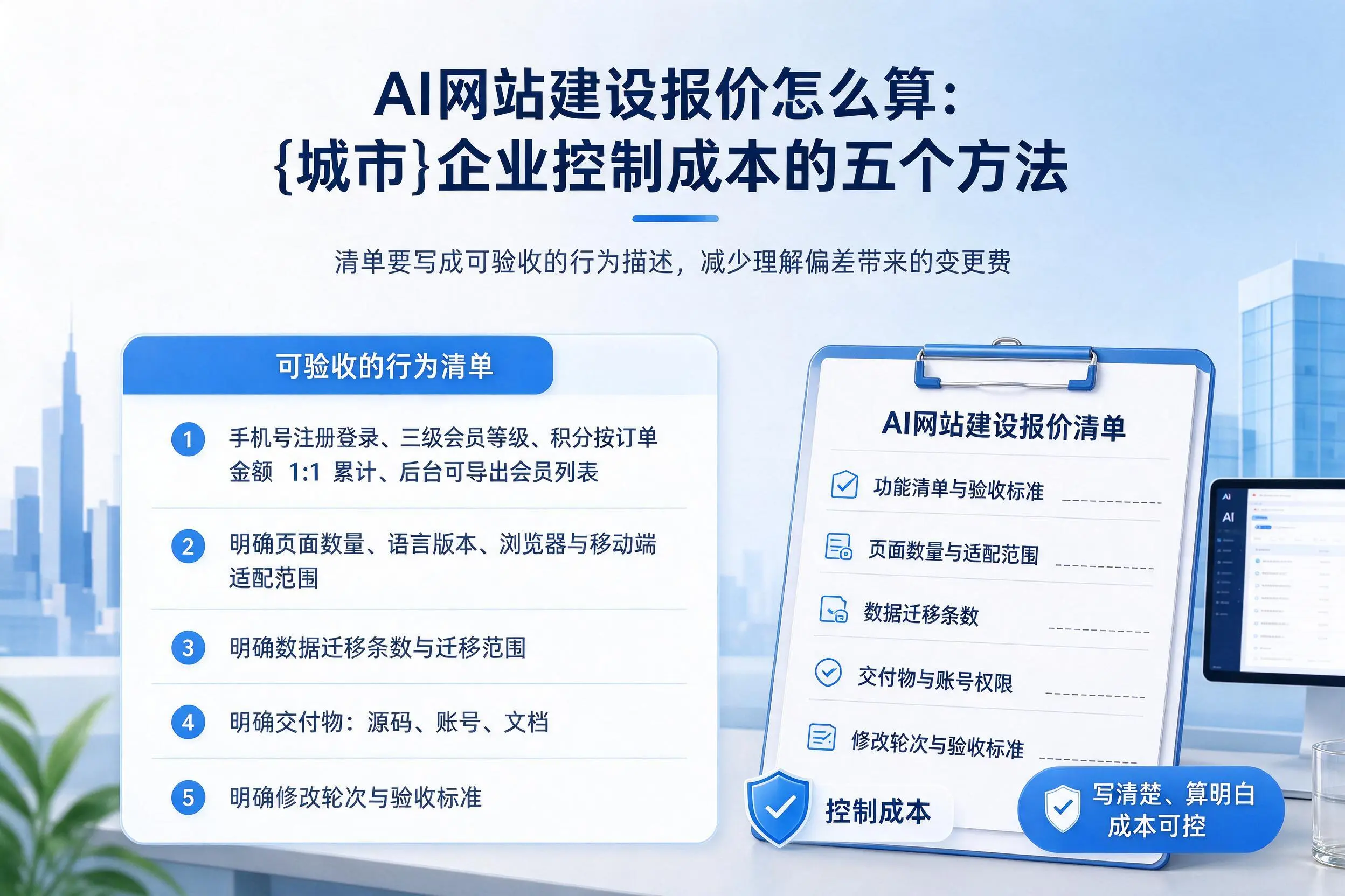 AI网站建设报价怎么算:临夏企业控制成本的五个方法